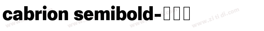 cabrion semibold字体转换